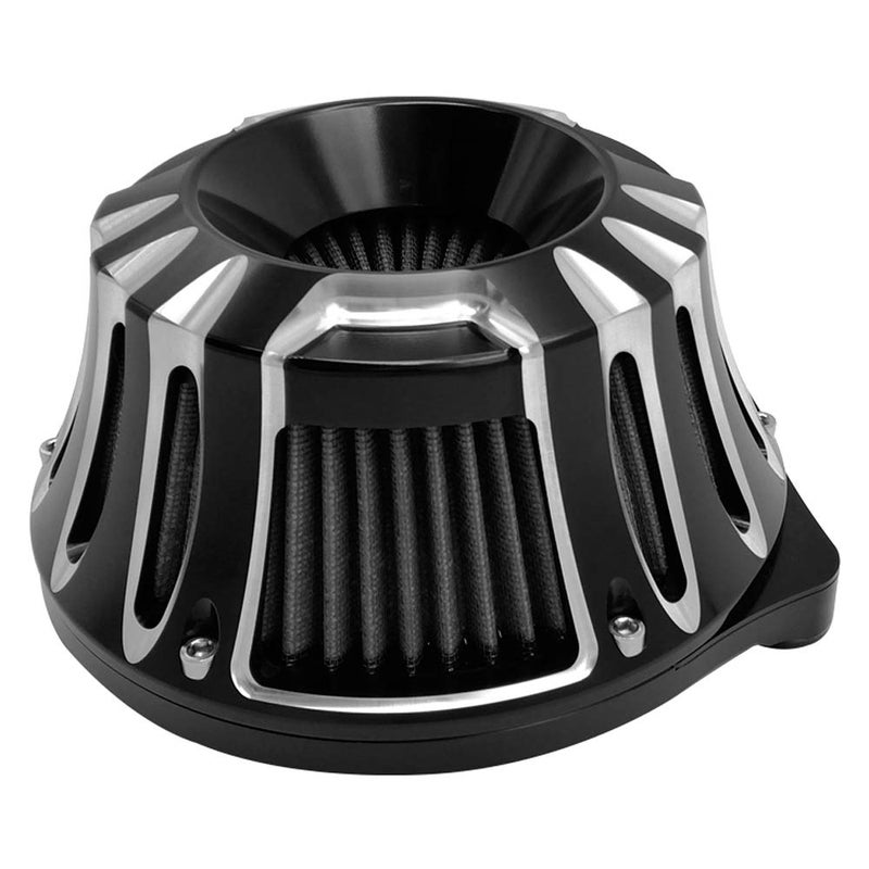 AGECO Air Filter Motorcycle Intake Cleaner Cnc Cut Kit Black for Harley Model Touring Street Glide 2008-2016 Softail 2016-2017 Fitment - C - Image 1